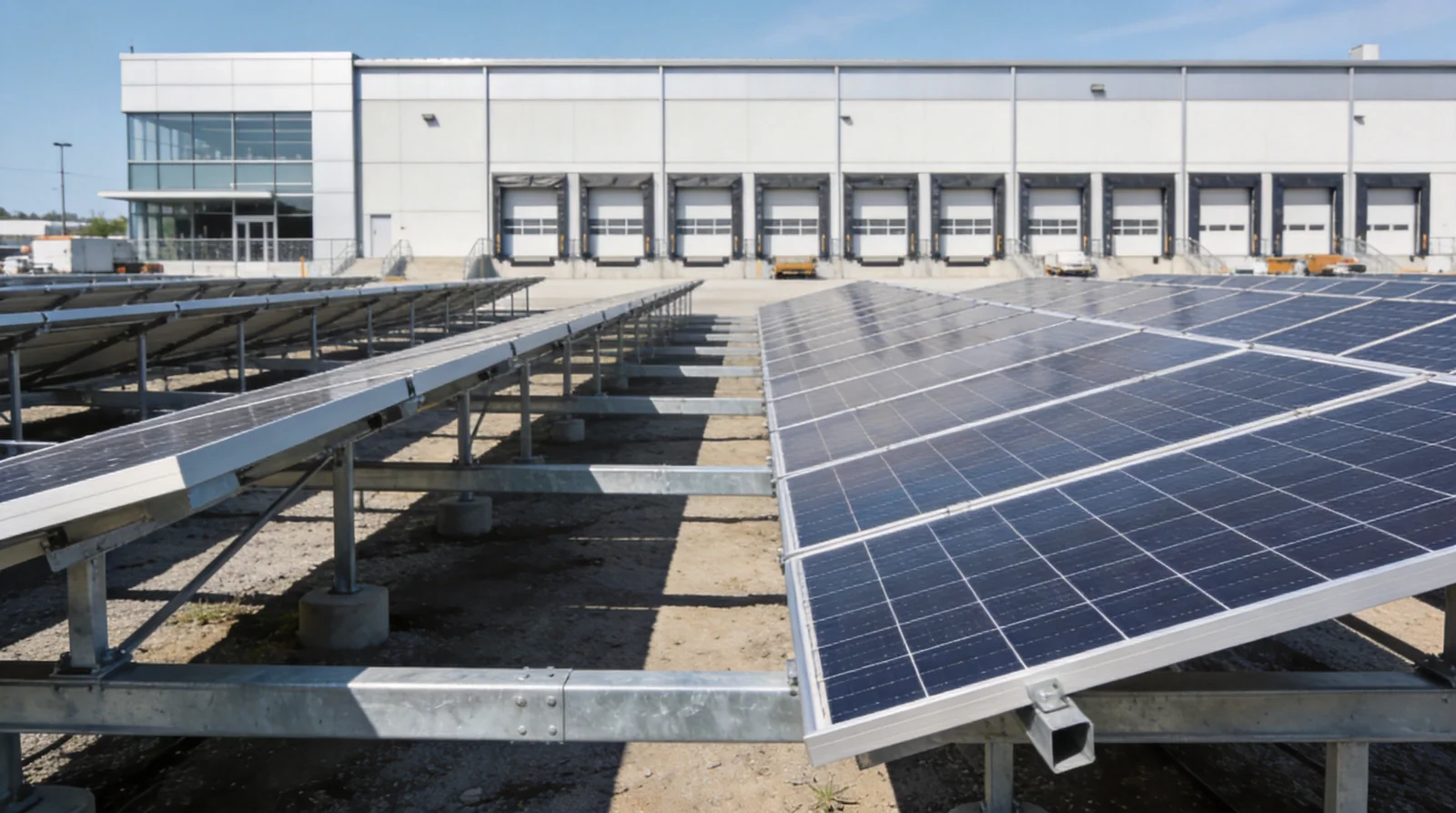 Commercial rooftop-free solar farm