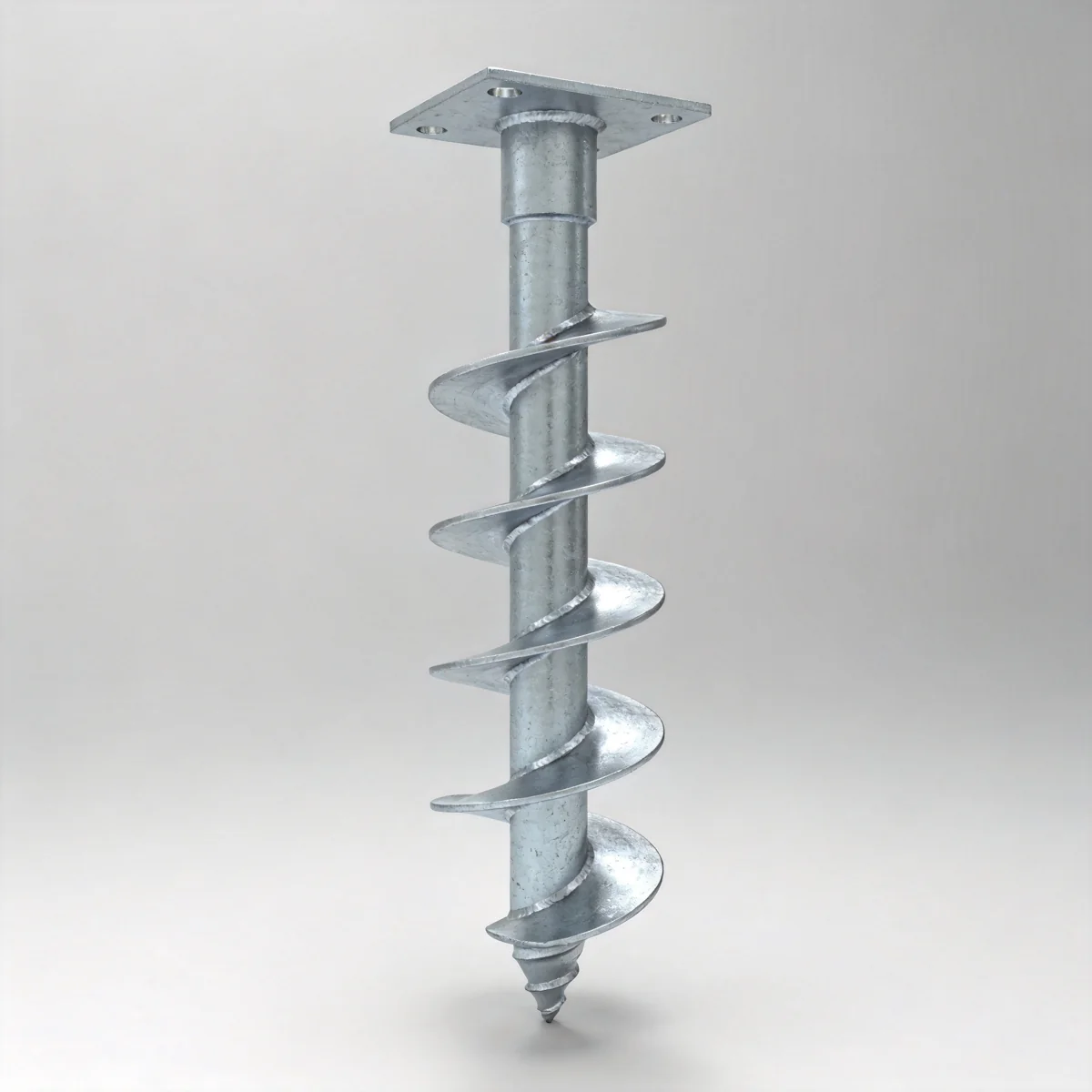 Heavy duty solar ground screw installation